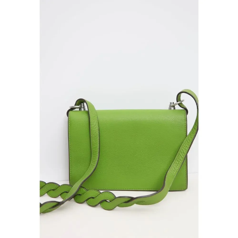Tory Burch Wheatgrass Small Miller Flap Shoulder Bag in Green